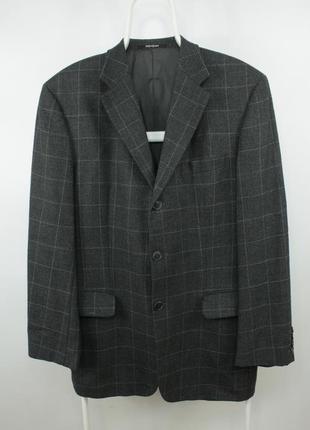 Стильний вінтажний піджак блейзер yves saint laurent pour homme gray checked flannel wool