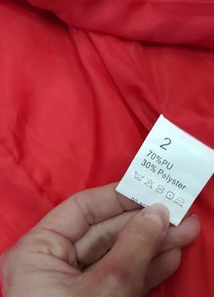 Шкіряна кожанная куртка курточка красная косуха недорого купить с, хс размер6 фото