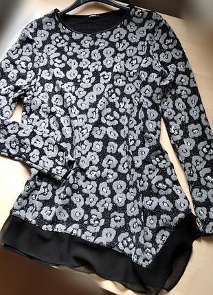 Туніка блузон кофта асиметрична  size 14