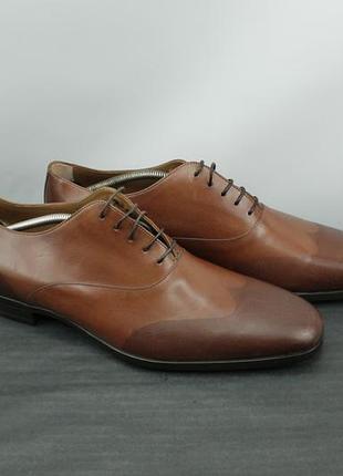 Шикарні класичні туфлі hugo boss kensington oxford formal brown leather shoes