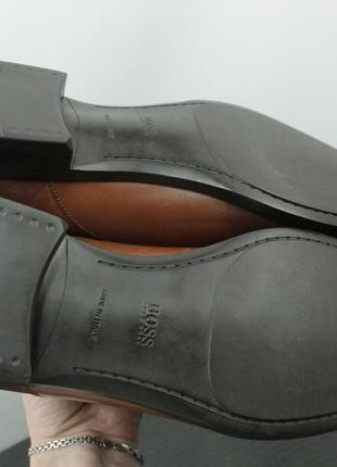 Шикарные классические туфли hugo boss kensington oxford formal brown leather shoes9 фото