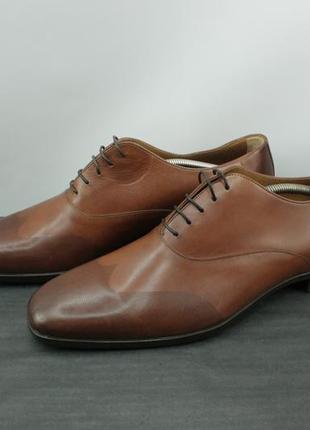 Шикарные классические туфли hugo boss kensington oxford formal brown leather shoes4 фото