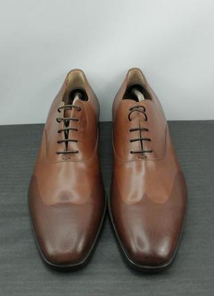 Шикарные классические туфли hugo boss kensington oxford formal brown leather shoes2 фото