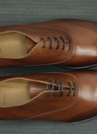 Шикарные классические туфли hugo boss kensington oxford formal brown leather shoes5 фото