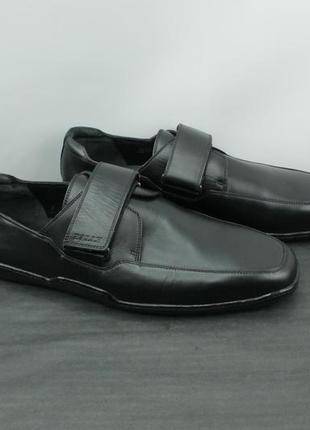 Шикарные брендовые туфли bally black leather velcro formal casual comfort shoes1 фото