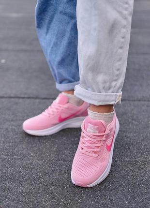 Женские кроссовки nike zoom x pink white5 фото