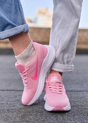 Женские кроссовки nike zoom x pink white7 фото