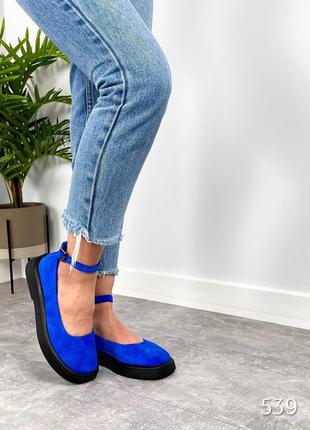 Легкі зручні балетки на низькій платформі3 фото