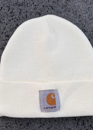 Шапка carhartt wip тепла універсальний розмір біла