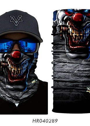 Баф із клоуном маска клоун вело мото skull бафф балаклава лавсан