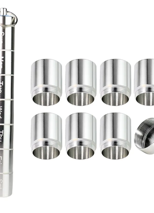 Органайзер водонепроникний металевий контейнер для таблеток3 фото