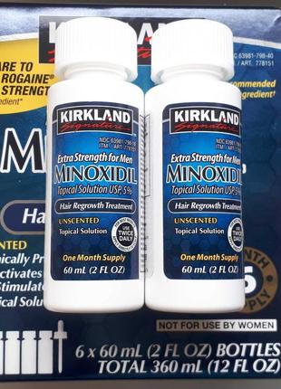 Кіркланд 5% міноксидил kirkland minoxidil 5% - 2флакона1 фото