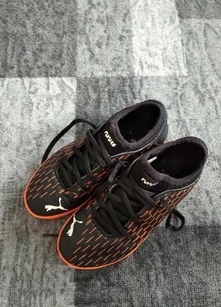 Детские футзалки puma future 6.4 black/orange 33р.2 фото