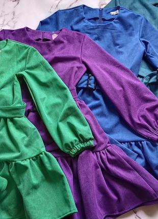 Платье зеленое, фиолетовое, морская волна 🌊4 фото