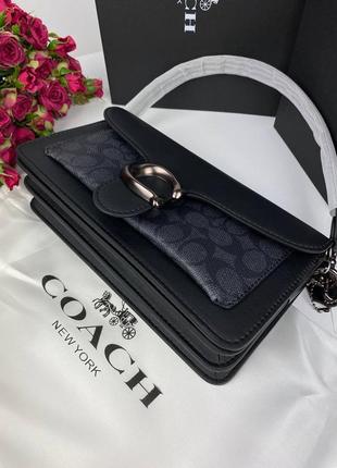 Кожаная сумка coach tabby black4 фото