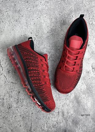 Кроссовки 40-45 мужские max flyknit red / кроссовки мужские красные