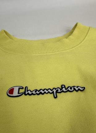 Женский желтый свитшот, кофта champion4 фото