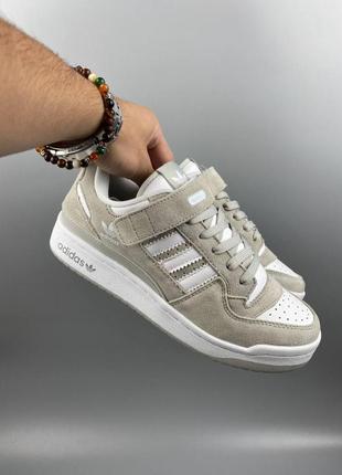 Жіночі кросівки adidas forum low grey white4 фото