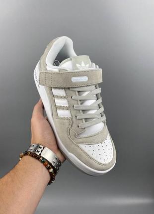 Жіночі кросівки adidas forum low grey white8 фото