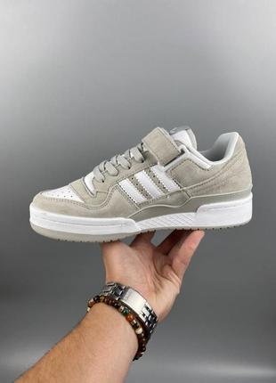 Жіночі кросівки adidas forum low grey white6 фото