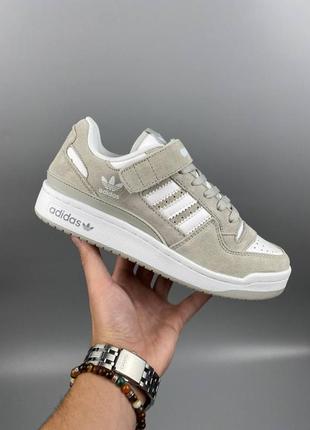 Жіночі кросівки adidas forum low grey white7 фото