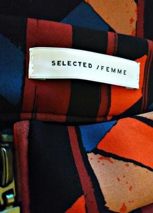 Стильная юбка премиум класса в яркий абстрактный принт бренда из данных selected femme4 фото