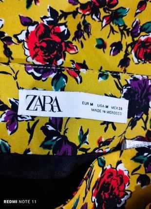 Очаровательная качественная юбка в цветочный принт успешного испанского бренда zara4 фото