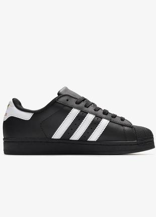 Кроссовки adidas superstar black3 фото