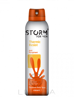 Чоловічий дезодорант-антиперспірант для тіла storm thermic resist, 150 мл