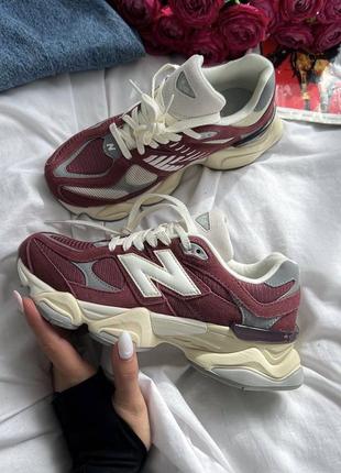 Кроссовкинтересовебиленс бордовые new balance 9060 bordo