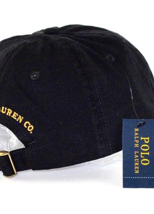 Брендовий чорна кепка polo ralph lauren4 фото