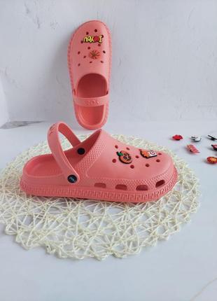 Новые мега лёгкие удобные кроксы/сабо/шлёпанцы в персиковом цвете, размер 36-412 фото