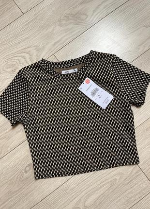 Топ кроп кроптоп футболка принт