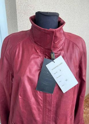 Куртка из натуральной кожи, бордового цвета, размер xxl