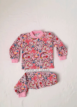 Тепла дитяча піжама з начосом