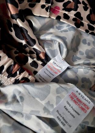 Атласна піжама костюм в леопардовий принт кофта + штани від studio retail5 фото
