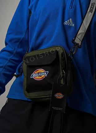 Стильный мессенджер dickies, борсетка дикос черная/хаки/синяя, сумка через плечо подростковая купить