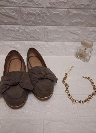 Туфелькие лоферы с бантом