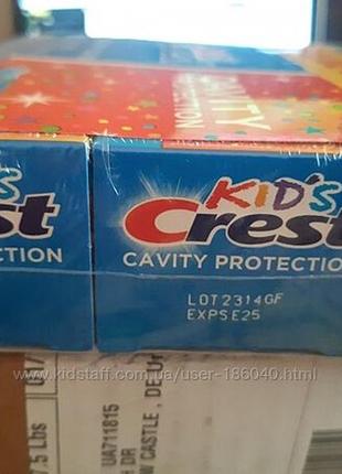 Дитяча з 2-х років від карієсу паста 130g смак жуйки crest kids-usa