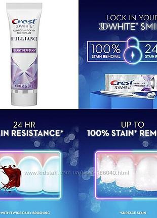 Crest 3d brilliance мега відбілювання зубів паста з поліроллю-usa