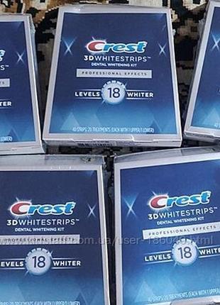 Crest professional 18 тон смужки супер відбілювальні для зубів1 фото