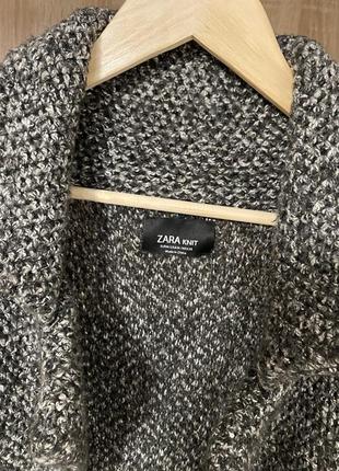Кардиган трикотажное вязаное пальто zara2 фото