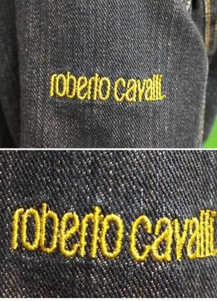 Винтажная джинсовая куртка с вышивкой монограммы roberto cavalli3 фото