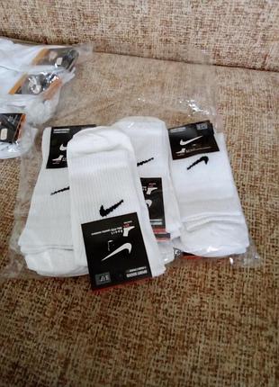 Шкарпетки білі nike/високі