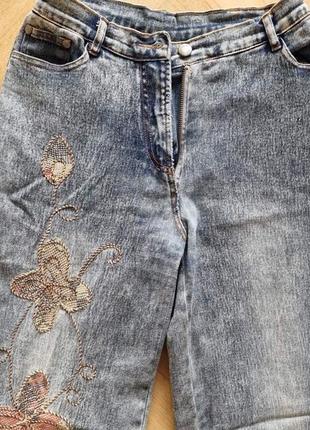 Продам женские джинсовые  брюки клеш р.466 фото