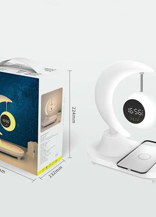 Беспроводная зарядка для телефона/ ночник-лампа/ динамик-колонка-блютус (луна)...