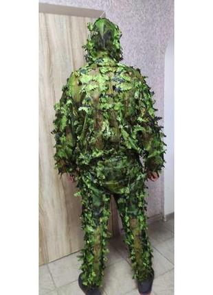 Камуфляжний костюм для полювання, 3d зелений листочок hunting ghi3 фото