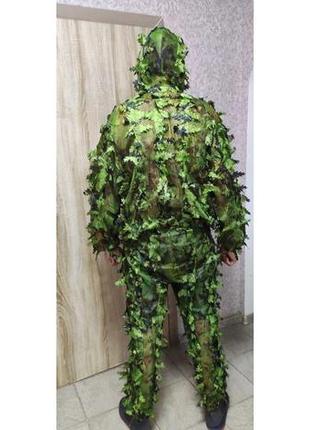 Камуфляжний костюм для полювання, 3d зелений листочок hunting ghi4 фото