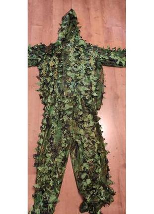 Камуфляжний костюм для полювання, 3d зелений листочок hunting ghi6 фото