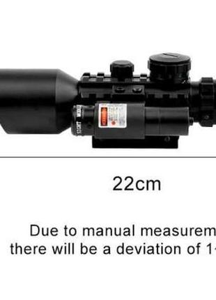 Оптический прицел 3-10x42e m9c bestsight, красный лазер4 фото